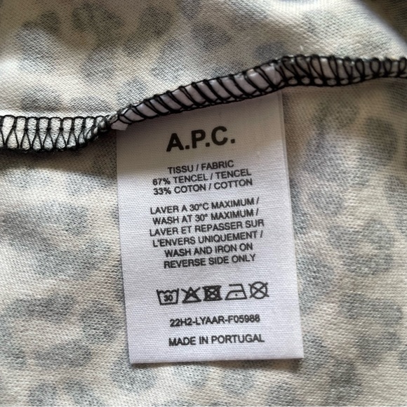 APC Dorothea brown leopard print cotton blend dress w/fabric tie belt S Worn 1x - Picture 12 of 13